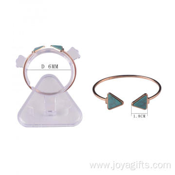 Turquoise Stone Triangle Bangle for Women Accessories